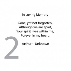 In Loving Memory Memorial Verse