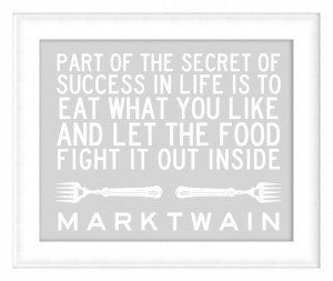 Printable Poster: Secret of Success - Mark Twain Quote - Horizontal ...