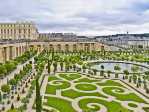 ... the maze of gardens at the Palace of Versailles outside Paris, France