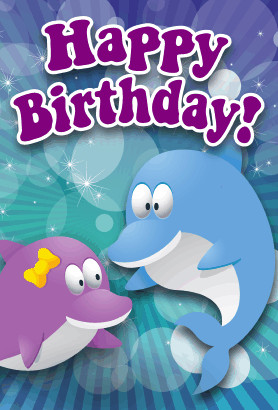 Dolphins Birthday Card This