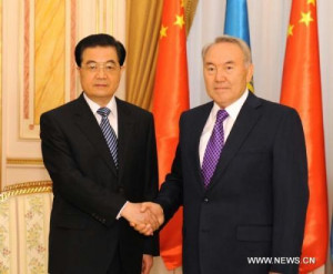 ... Nursultan Nazarbayev in Astana June 12, 2010.(Xinhua/Huang Jingwen