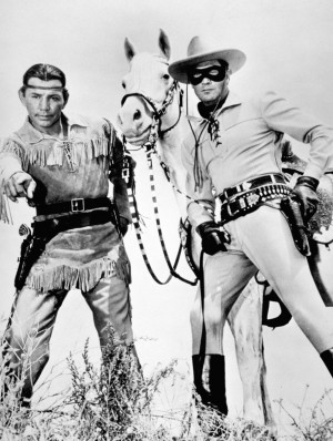 Still of Clayton Moore and Jay Silverheels in The Lone Ranger