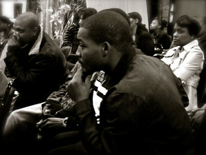 Throughout the night, S.O.S. staff and audience members posted quotes ...