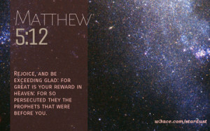 Bible Quote Matthew 5:12 Inspirational Hubble Space Telescope Image