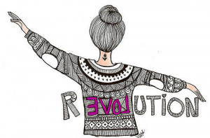 drawing, girl, love, revolution