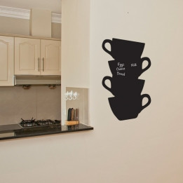 Chalkboard Wall Stickers Tea Cups