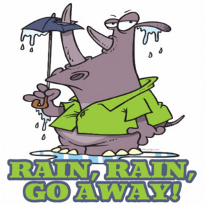 rain rain go away funny rhino april showers blues photo cutout
