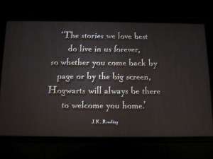 ... with the a screen shot of a j k rowling quote that i absolutely loved