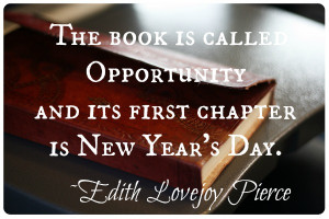 Book of Opportunity New Years Quote