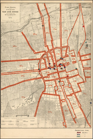 mapa mural ciudad de san luis potosi