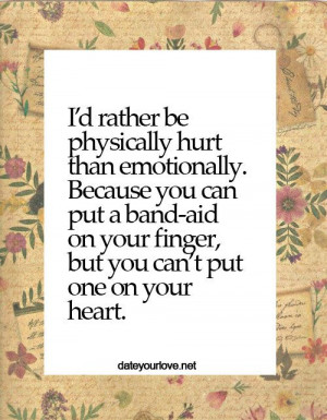 Either way, you become stronger & learn to heal. Although it would be ...