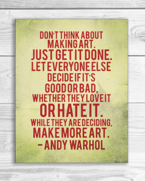 Andy Warhol Quote Print Art Quote Poster 11 x by SmartyPantsStudio, $ ...