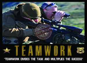 teamwork sniper poster from $ 19 99 police teamwork motivation poster ...