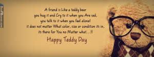 Teddy Day Quotes Facebook Cover