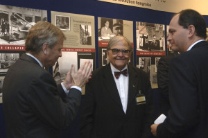 Left to right NATO Secretary General Jaap de Hoop Scheffer with Imre