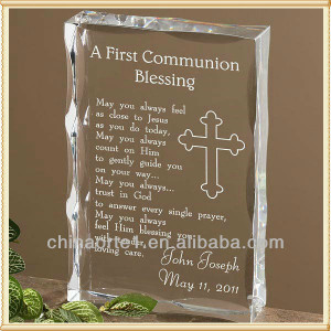 ... Ungrouped > Square Shape Baptism Souvenir For First Communion Blessing
