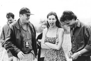 ... bernardo bertolucci still of liv tyler and bernardo bertolucci in