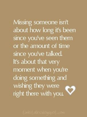 Missing someone