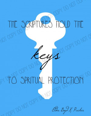 LDS Quote Printable Scriptures Are The Key by HomegrownTrinkets, $5.00