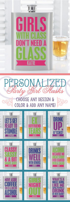 OMG These flasks are cracking me up! These are so cute!! You can pick ...