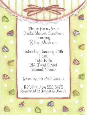 Related to Shop Our Store Tea Party Luncheon Bridal Shower Invitations