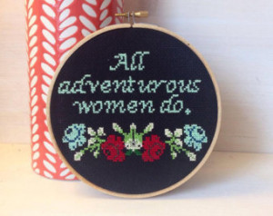 PATTERN- HBO GIRLS- All Adventurous Women Do cross stitch ...