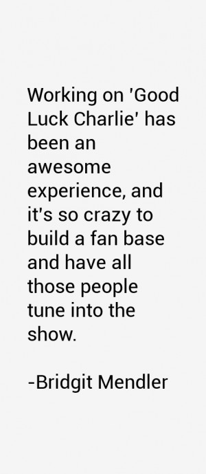 Working on 39 Good Luck Charlie 39 has been an awesome experience and ...