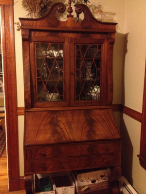 Antique Secretary Desk with Hutch