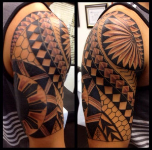 filipino tribal half sleeve tattoos