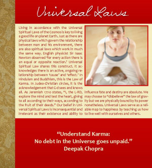 Universal Laws, Universal Spiritual Laws, Deepak Chopra, Karma, Sir ...
