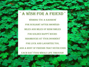 Wishing all of my blog friends have a Saint Patrick’s Day blessed ...