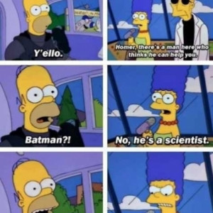 Homer Simpson Finds Out Batman’s a Scientist On The Simpsons Picture ...