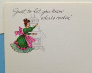 ... Postcards Victorian Style Housewife Doing Chores with Clever Sayings