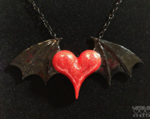 Gothic Heart With Bat Wings...