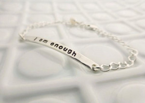 Sterling Silver Quote Bracelet Custom Hand by PureJewelDesigns, $45.00