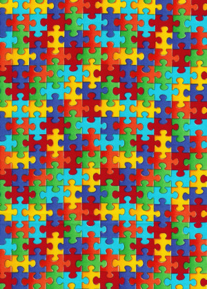 Thread: Autism Awareness (Puzzle Pieces) Fabric