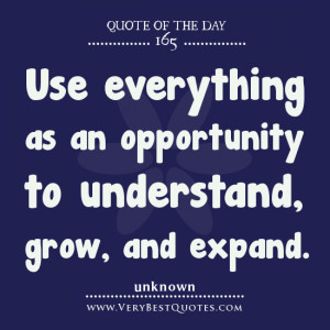 Opportunity quotes, Quote Of The Day, Use everything