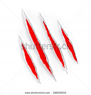Red Scratch Marks On Back Animal claw scratches marks on