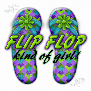 Stunning floral flip flops