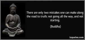 ... one can make along the road to truth; not going all the way, and not