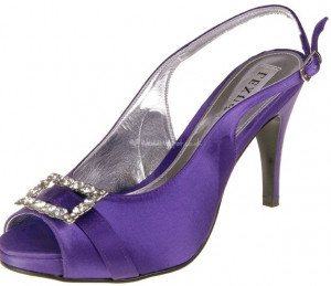 Purple Satin Wedding Shoes