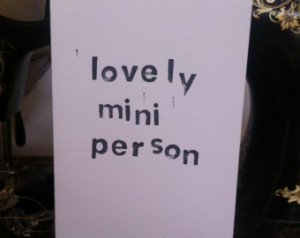 Unique hand stamped new baby card w ith fun quirky saying - 'lovely ...