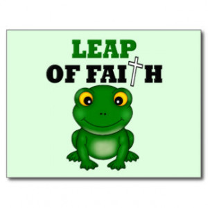 Frog Leap Of Faith Post Card