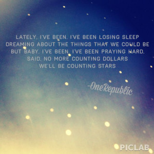 lyrics from One Republic song-
