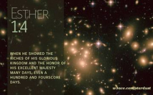 Bible Quote Esther 1:4 Inspirational Hubble Space Telescope Image