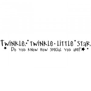Twinkle Twinkle Little Star Muursticker Quote Muurtattoo Art gallery ...