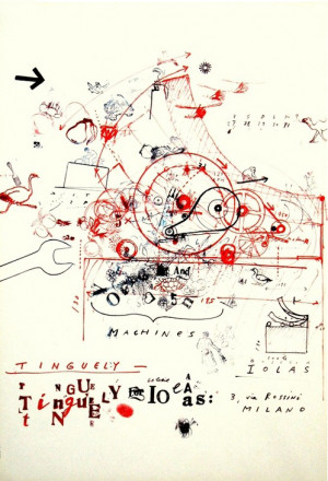 Jean Tinguely, exhibition poster for Galerie Iolas, Milano, 1966.
