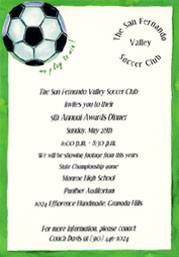 Soccer Birthday Party Invitations