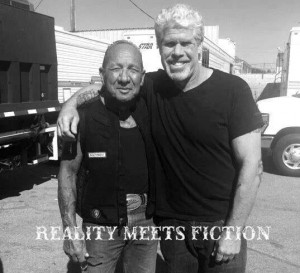 Sonny Barger of Hells Angels with Ron Perlman