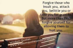 Trying to forgive him!